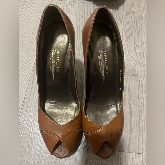 Stuart Weitzman for Russell Bremley Bond Street London, Size 7.5, Brown Heel - Picture 2 of 16
